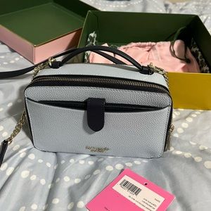 Kate Spade Zip Code Crossbody in Pale Hydrangea 💙♠️